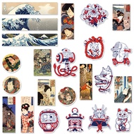 Japanese retro Ukiyo-e surfing laptop ipad sticker personalized suitcase waterproof sticker