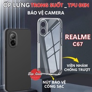Charging port protection, anti-slip case for Realme C67 Transparent Silicon, Camera| Top case