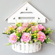 Hanging basket decoration wall wall hanging hanging basket wall decoration fake flower hanging wall 