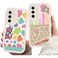 2 Pack Cute Bow Beige Phone Case for Samsung Galaxy A15 5G 6.5",Leopard Pattern Cow Print Color Stri
