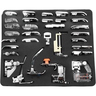 TOVOT 32 PCS Set Kaki Penekan Mesin Jahit Domestik untuk Mesin Jahit Singer, Brother, Janome dan Ken