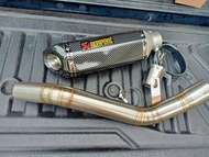 ชุดท่อสลิปออน Ninja(คาวาซากิ นินจา)ZX25R +AK14 นิ้วเคฟล่าปากเฉียง