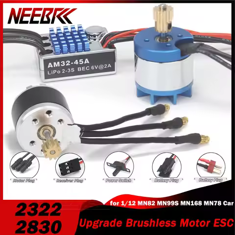NEEBRC 2322 2830 Outrunner Crawler Brushless Motor 45A ESC BEC for 1/12 RC Off Road Car MN82 MN99S M