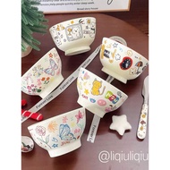 Ins Style Cute Cute Funny Ceramic Bowl Household Eating Bowl Small Bowl Children Yogurt Bowl Tablewa