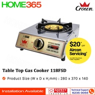 Crown Table Top Gas Cooker 118FSD