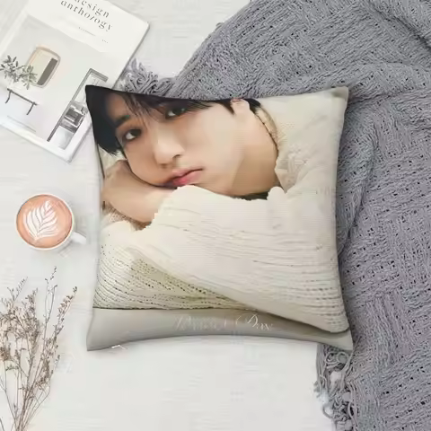 Han Jisung Step Out 2024 Stray Kids 5STAR SKZ Square Pillowcase Pillow Cover Cushion Decor Comfort T