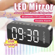 Creative Clock Wireless Bluetooth Speaker Mirror Clock Alarm Clock Wireless Bluetooth Speaker Alarm 