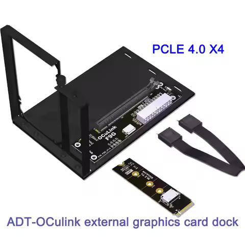 64GBs EGPU OCuLink Dock PCIe 4.0 X4 Speed External Video Graphics Card for PC Notebook Laptop M.2 M2