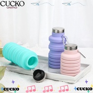 CUCKO Foldable Water Bottle, Leakproof BPA Free Collapsible Water Bottle, Portable Eco-Friendly With