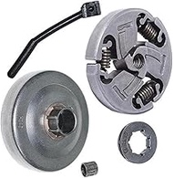 Garden Tool Clutch Replacement, FEPLEO Clutch Drum Rim Sprocket Kit, for Husqvarna, for 355 359 357X
