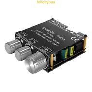 fol 2x50W 2 1 Channel Digital Power Amplifier Board Amp Subwoofer TrebleBass APP Bluetooth-compatible 5 1