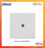 SIMON[European Brand] M3 Series White Switch / Switches & Socket Outlet 1 Gang TV Outlet  1 Gang Ast