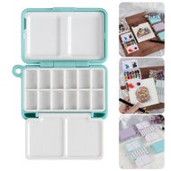 ACE 12 Well Paint Palette Box Watercolor Paint Palette Case Folding Paint Palette Box Paint Mixing T