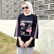 Oversized Baseball T-Shirt / Women's T-Shir 7/8 Sleeve Muslimah Jersey