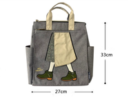 Mis zapatos embroidered and printed backpack Oxford cloth beautiful leg bagsbackpack