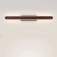 Walnut Colour LED Mirror Front Light Simple Modern Chinese Bathroom Mirror Cabinet Light Chinese Style Make-Up Mirror Cozy