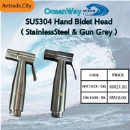 Toilet Handheld Shower Head Spray bidet 304 Stainless Steel Premium Quality SILVER/GREY OW1029 - SS/