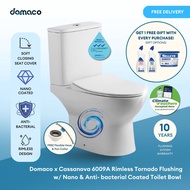 Domaco x Cassanova 6009A Rimless Tornado Flushing w/ Nano & Anti- bacterial Coated Toilet Bowl