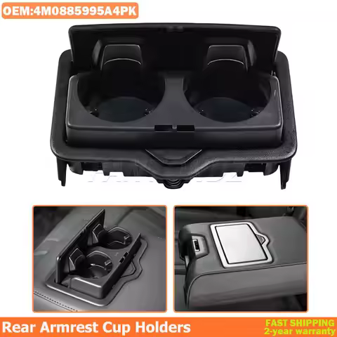 For Audi A3 Q2 Q3 Q5 Q7 Q8 RS3 RSQ8 Rear Armrest Cup Holders Drinks Beverage Rack 4M0885995A4PK