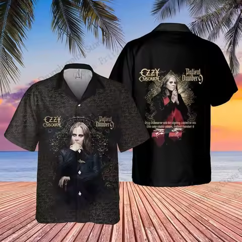 Rock Band Ozzy Osbourne Hawaiian Shirt Men 3D Print Shirts Men/Women Fashion Short Sleeve Beach Shir