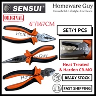 (SENSUI JPN) 6'' Diagonal Plier Cutter Long Nose Plier Playar Gabung Mulut Buaya Playar Muncung Tirus Playar Pemotong