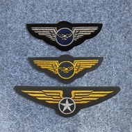 Pilot Aviation Chest Badge Embroidered Patch Hook and Loop Armband Badge Clothing Backpack Patches