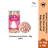 Double Happiness Baby Rice Stick Rice Puff (10g - 50g) Baby Snack for 6 Month old and Above 宝宝米饼米条 宝