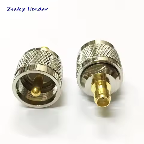 1Pcs SMA Female to UHF Male PL-259 Jack Straight Plug RF Coaxial Coax Adapter PL259 Connector Brass