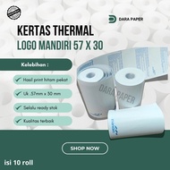 KERTAS THERMAL EDC MANDIRI 58X30/57X30 cocok untuk semua jenis printer mini edc bluetooth