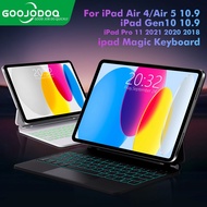 Goojodoq for  ipad keyboard Case for  iPad Air 4 Air 5 iPad Pro 11 2021 - 2018 floating cantilever cover wireless bluetooth for ipad keyboard