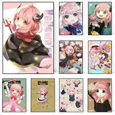 Japan Anime Anya Forger Spy×Family Poster Wall Sticker Print Picture Indoor Mural Desktop Display Ho