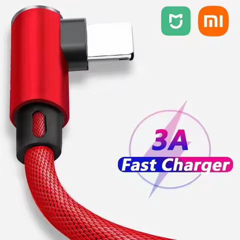 Xiaomi 90 Degree USB Cable For iPhone 14 13 12 11 Pro Max 6s 7 8 Plus 2m 3m Lead Mobile Phone Fast C