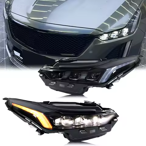 LED Blackout Headlights for Cadillac CT5 CT5-V 2020-2027 DRL Projector Sequential Turn Signal Front 