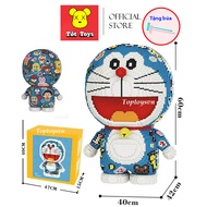 Mô hình lắp ráp Doraemon 60cm Doraemon săm trổ Doraemon Tattoo Lắp ráp Ie go cỡ lớn