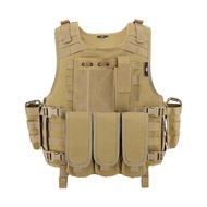 MGFLASHFORCE Molle Airsoft Vest เสื้อกั๊กยุทธวิธีแผงเสื้อกั๊ก SWAT ตกปลาการล่าสัตว์ Paintball เสื้อก