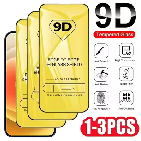 1-3Pcs 9D Tempered Glass For Xiaomi Redmi Note 13 Pro 12 11 10 9 8 7 8T 9S 10S 11S 12S 13C 9A 9C 9T 