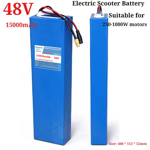 48V 15Ah Replacement Battery Pack for Kugoo M4/M4 Pro/M5/M5 Pro Electric Scooter, 13S4P 1000W 18650 
