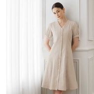 Momelca Helena Dress A Line Casual Linen Dress Wanita