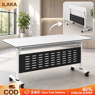 Movable Office Desk Foldable Conference Table Available In 120/140/160/180CM Thickened Desktop Offic