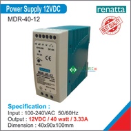 Mdr-40-12 Renatta, Power Supply 12Vdc 40 Watt 3.33A