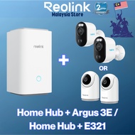 Reolink Home Hub Bundle + E321/Argus 3E 2.4/5GHz Wi-Fi 6 Home Security Systems Expandable Local Stor