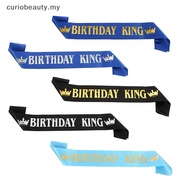 【CBMY 】  Birthday King Sash for Men Boy Happy 16th 18th 20th 30th Birthday Party Decor  .