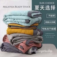 Malaysia Ready Stock Summer Quilt Hotel Style Blanket 100%cotton Soft Material Single / King Size se