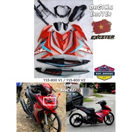 EXCITER 🇻🇳 Y15 V1 V2 COVERSET MX KING MERAH INDONESIA COVER DADA MERAH CILI STANDARD COVERSET MERAH 