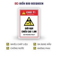 LIMITED HEIGHT sign 1.8m h64