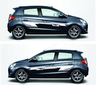 Toyota Wigo TRD Linear Decals Weatherproof White Color Cut Out Vinyl Sticker