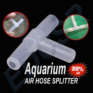 (SO) Aquarium Air Pump Airflow Air Flow Tee Y Splitter Coupler Coupling Tubing 3 Way Valve Connector