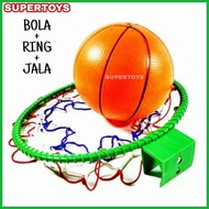 Rubber Kids Basketball Toy Kids Basketball Net Basketball Set