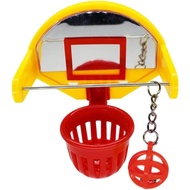 Budgie Toys Bird Basketball Toys Parakeet Training Basketball Hoop Pet Chew Toy Cage Accessories