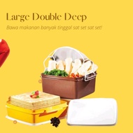 LARGE DOUBLE DEEP / PAKET RANTANG JUMBO TUPPERWARE ORIGINAL TERMURAH!